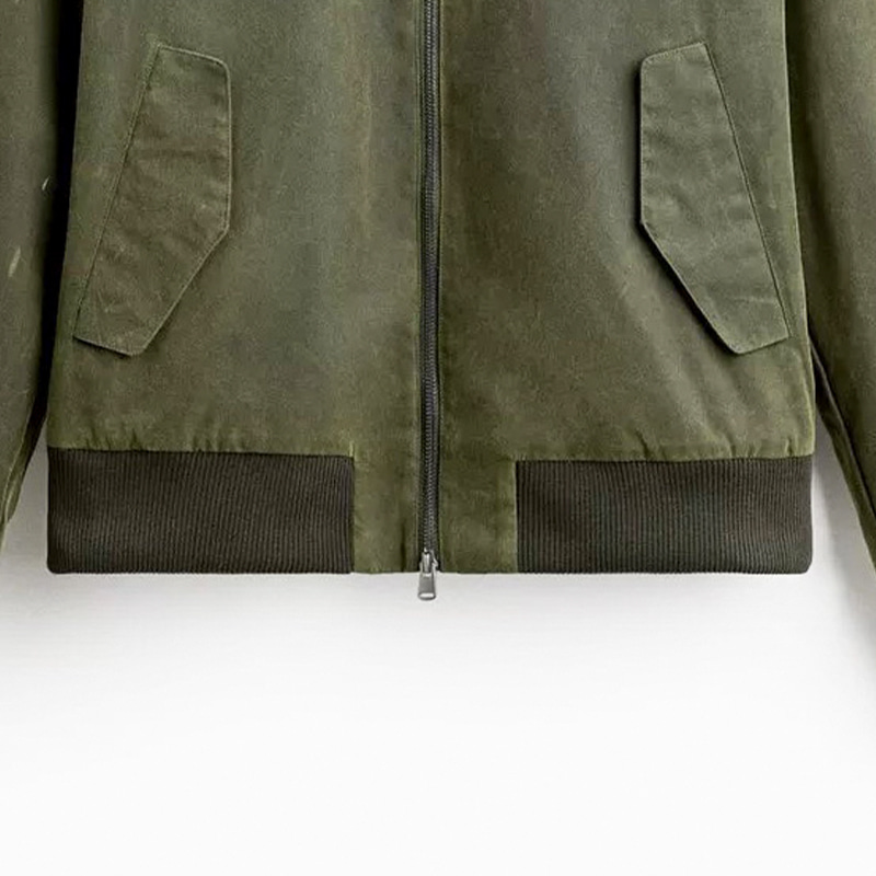 Tøj tilbehør 2x2 tyk ribstrik til baseballjakke