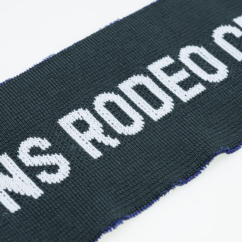 Mode polyester spandex brev jacquard rib tøj stof