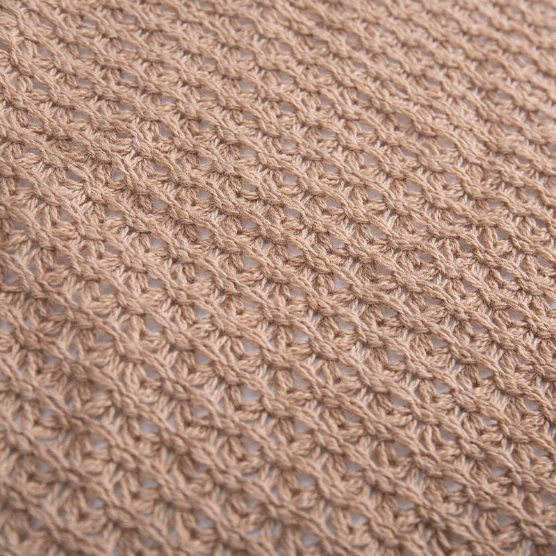 Strikket hul ribben jacquard spandex tøj stof