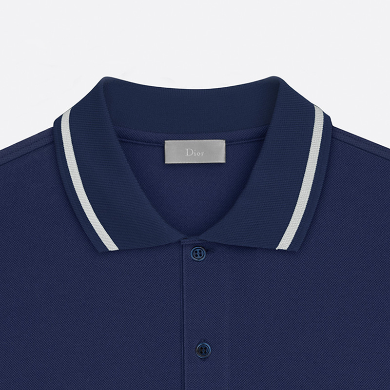 Mænds klassiske korte ærme polo -shirt ribbet dobbelt top krave