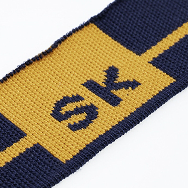 Polyester brev jacquard ribbed polo shirt sleeve stof